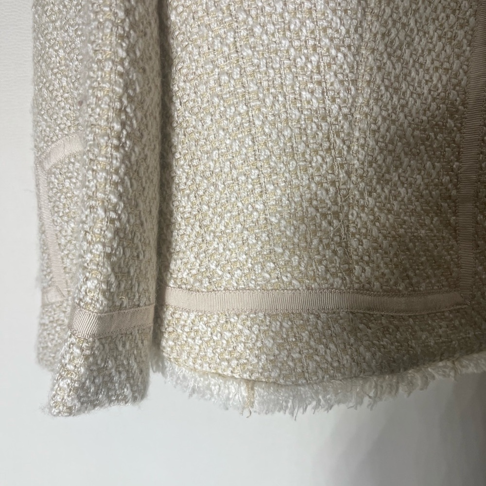 True Meaning Cream Blazer Cropped Open Front - image 6